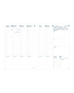 Einlagen für Terminkalender Wöchentlich Goldschnitt