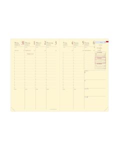 Einlagen für Terminkalender Wöchentlich
