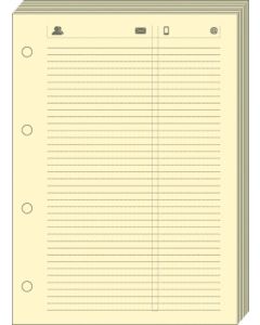 Einlagen für Organizer Liniert