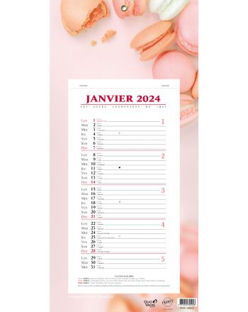 Kalender 12 Monate Macaron