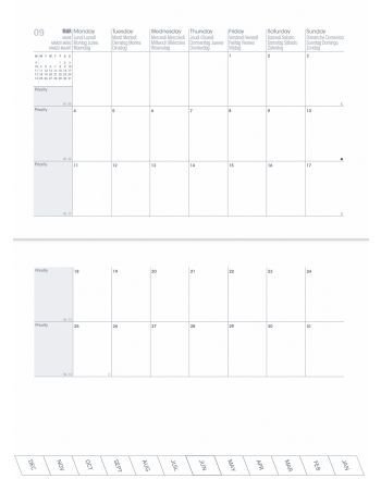 Einlagen für Terminkalender Monatlich